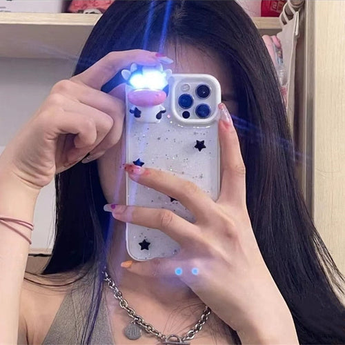 Skanto | Glødende Ku 3D Transparent iPhone Case