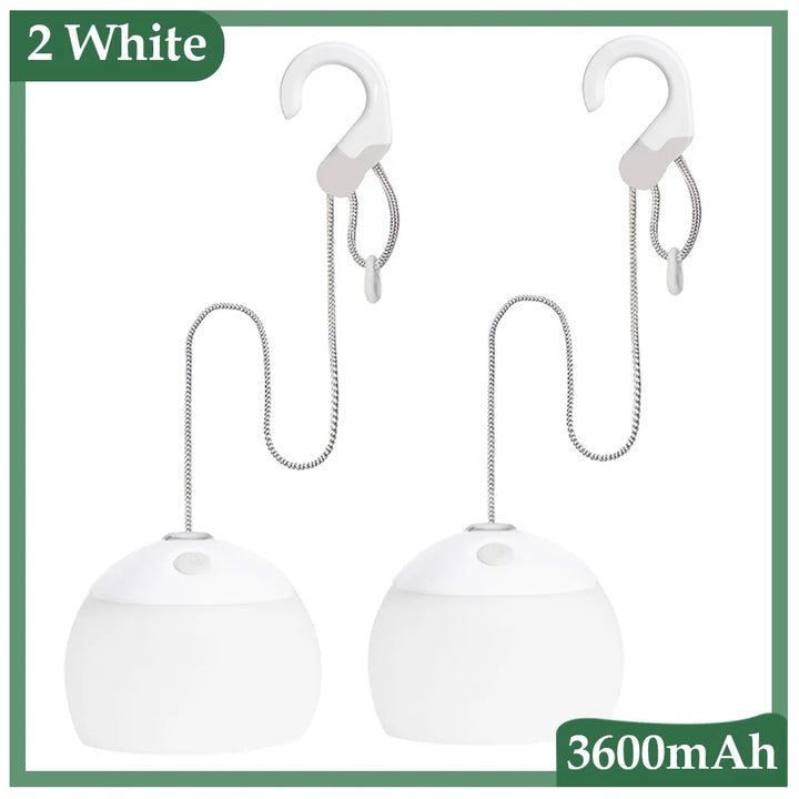 Retro oppladbar campinglampe med USB Skanto