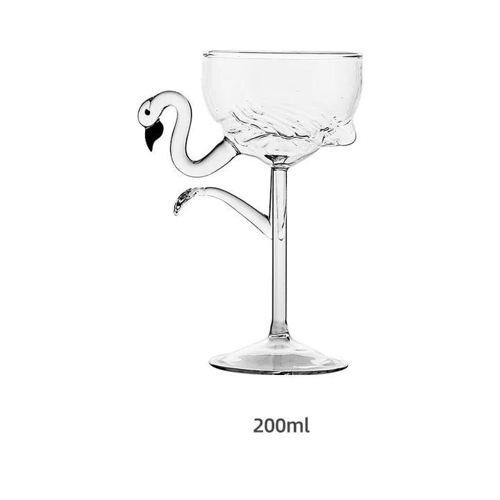 Rosa Flamingo Cocktailglass med klare fester