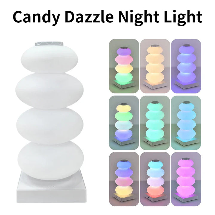 Skanto | AuraGlow LED bordlampe | 16 RGB-farger og varm hvit | Berøringsdimming | USB-drift | 3W