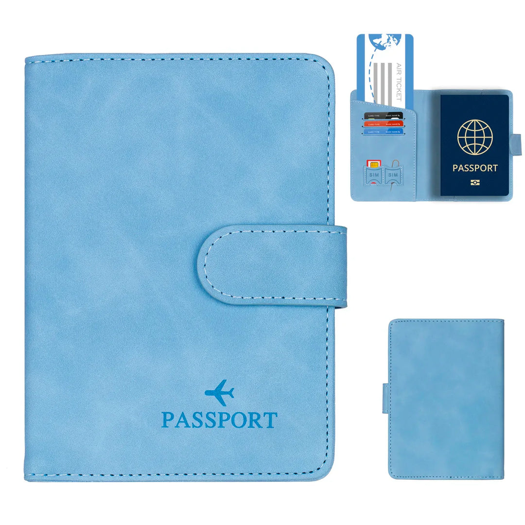 Skanto | Passholder Travello | RFID-beskyttelse | Ekte lærutseende | For kvinner og menn