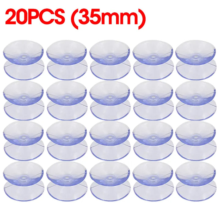 Skanto | 5/20PCS Dobbelt-sidede plast sugekopper - Rutsjesikre klare vakuumsugere for glass, bilvinduer, bordplater, DIY såpeholder