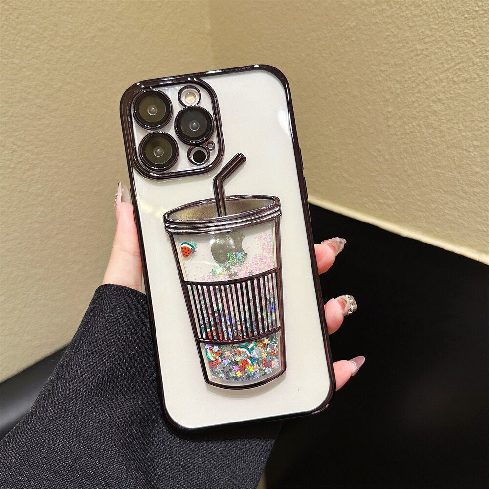Skanto | Glitter Star Drink Cup iPhone Cover