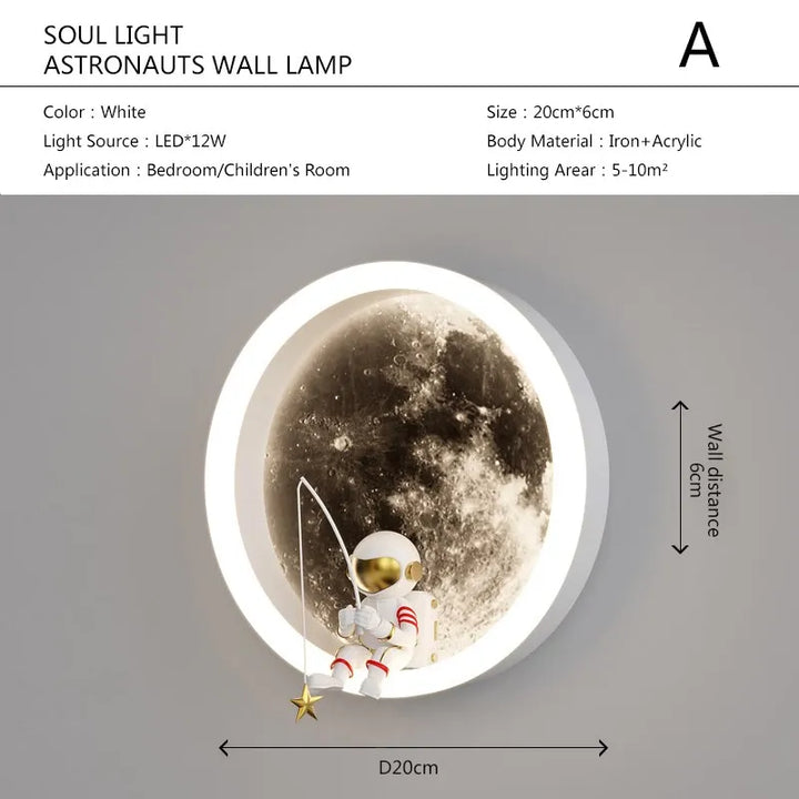 Skanto | Astronaut på månen Vegglampe