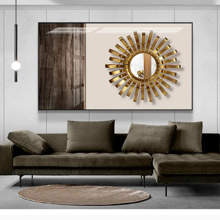 Moderne Estetikk Abstrakt Sol & Måne Veggkunsts Fine Art Lerretsutskrifter Bilder For Luksus Loft Stue Spisestue Livsstil Kunst Dekor | Skanto