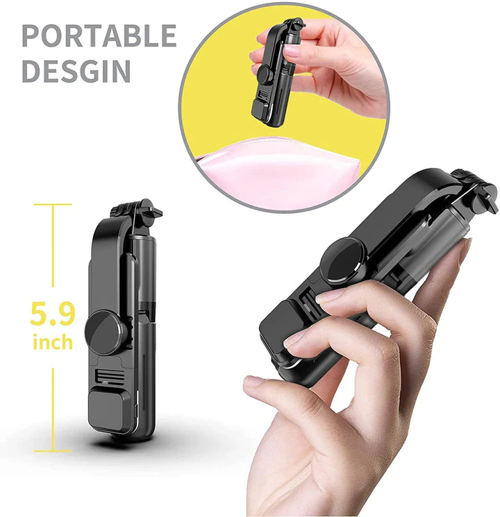 Skanto | Bluetooth Selfie Stick Stativ med Fylllys