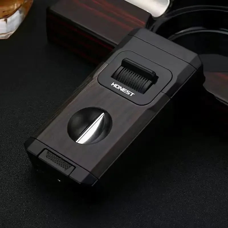 Metal Dobbel Jet Flamme Vindbestandig Butan Tenner | Skanto