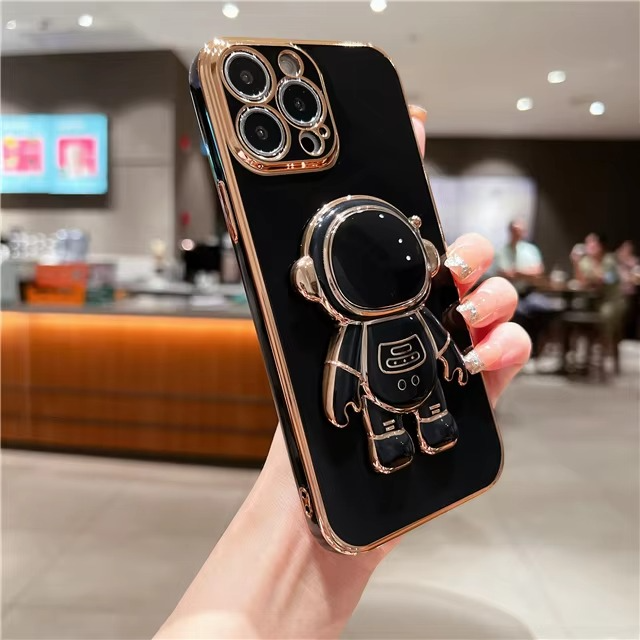Skanto | Astronaut Kickstand Myk Etui for Ulike iPhone Modeller