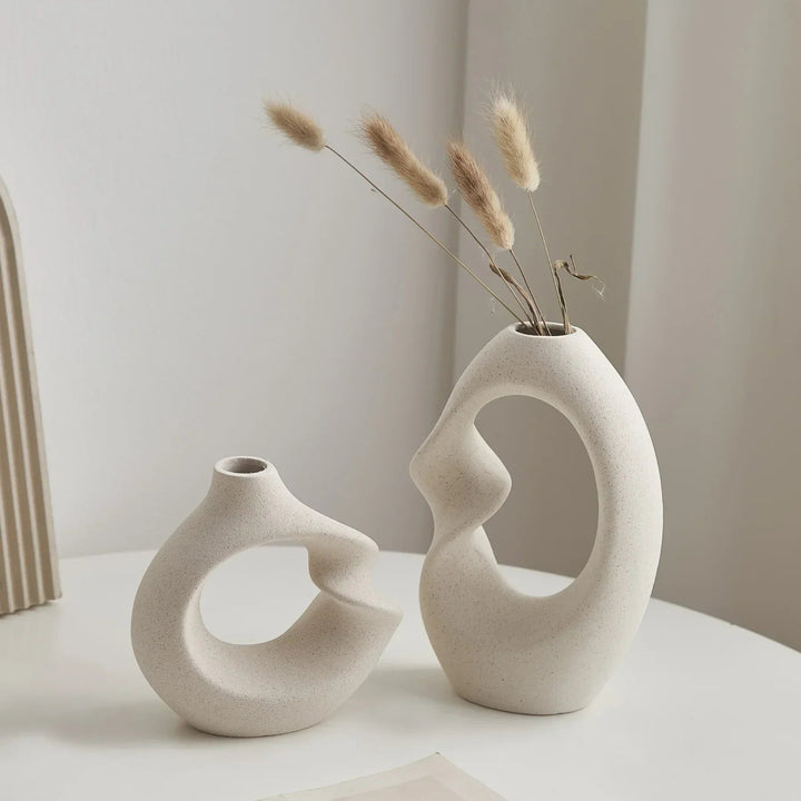 Moderne Asymmetrisk Skulptural Vase Sett Skanto