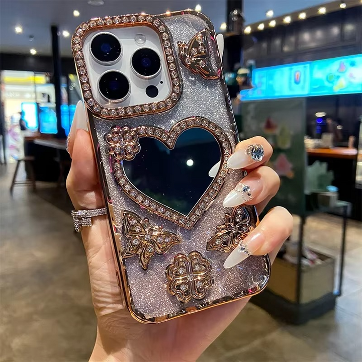 Skanto | Butterfly Glitter Diamond Speilcover for iPhone