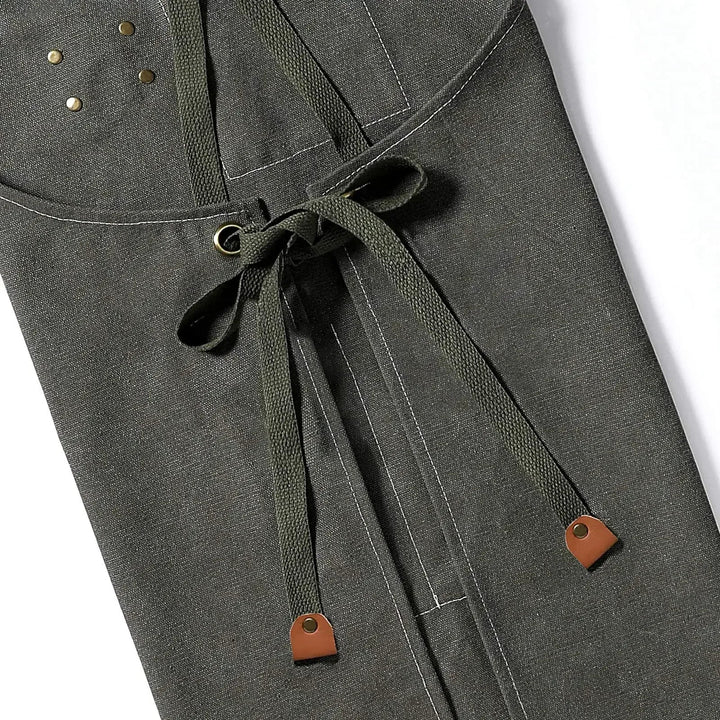 Canvas forkle med lommer, justerbart, Unisex | Skanto