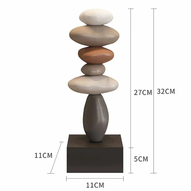 Zen steinstabel estetisk hjemmedekor