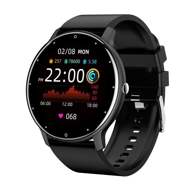 Skanto | PulseTrack Slim Smartwatch – Vanntett, Helseovervåking & Full-Touchscreen