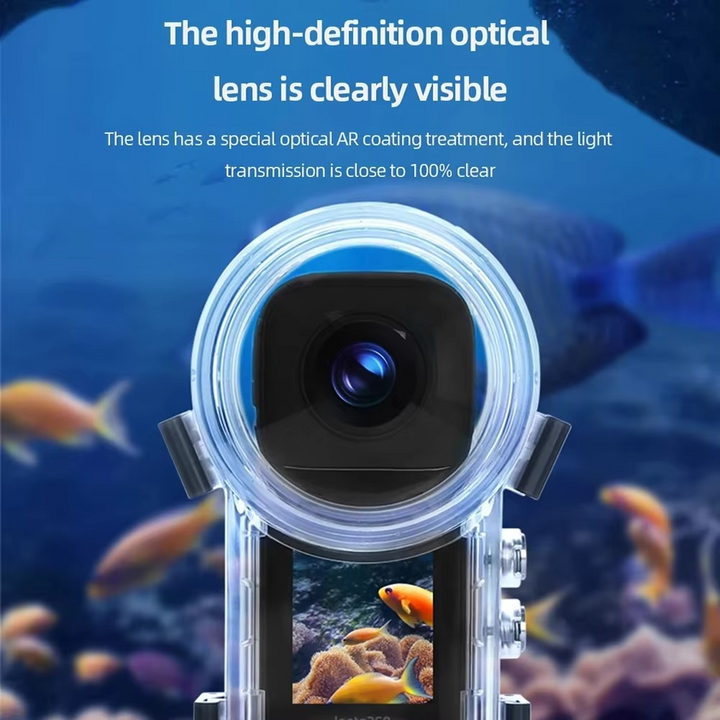 Skanto | Usynlig Vanntett Dykkekasse for Insta360 X3 - 50 meter Undervannshus Skal