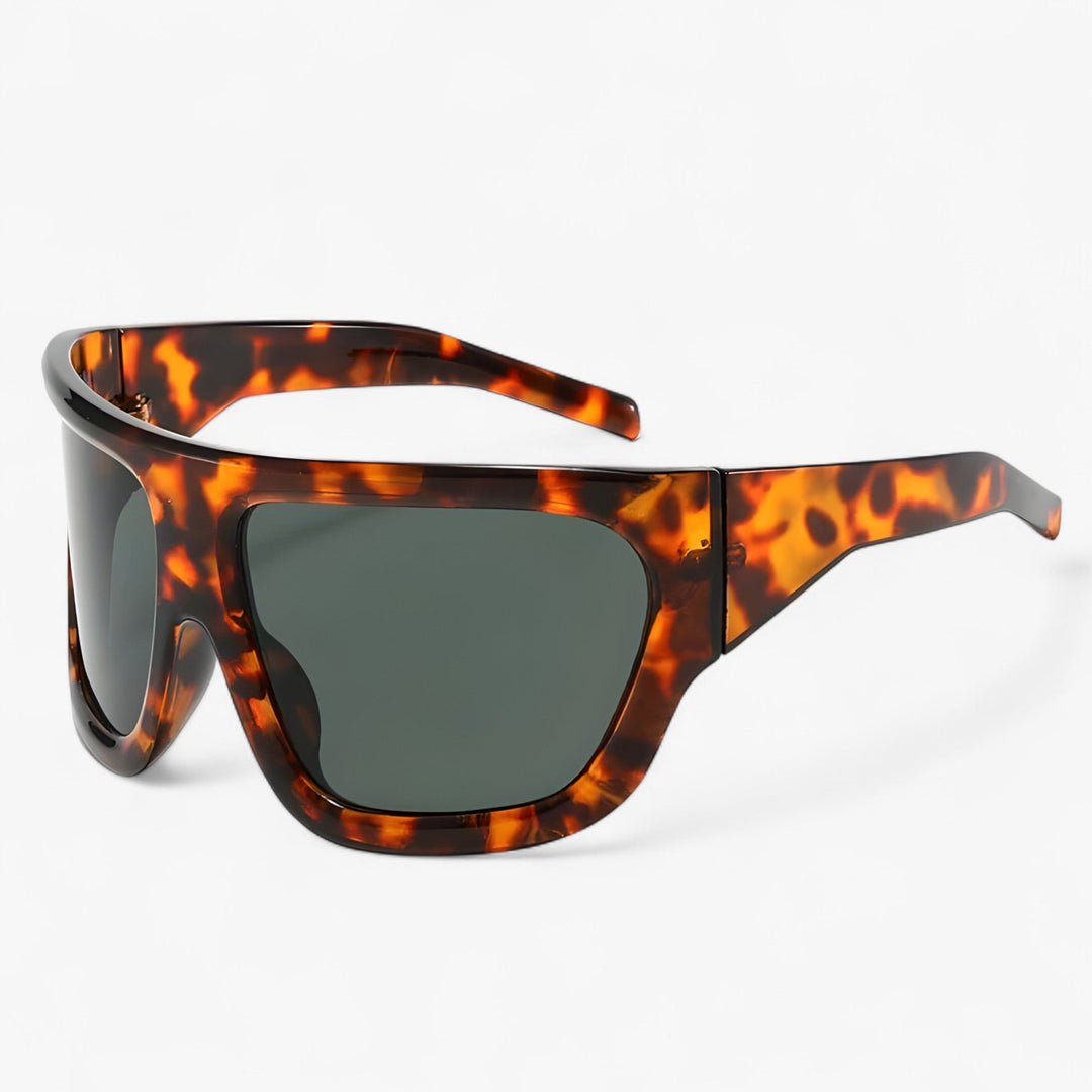 Oversized Steampunk Sports Solbriller med Wraparound Design – Ignix | Skanto