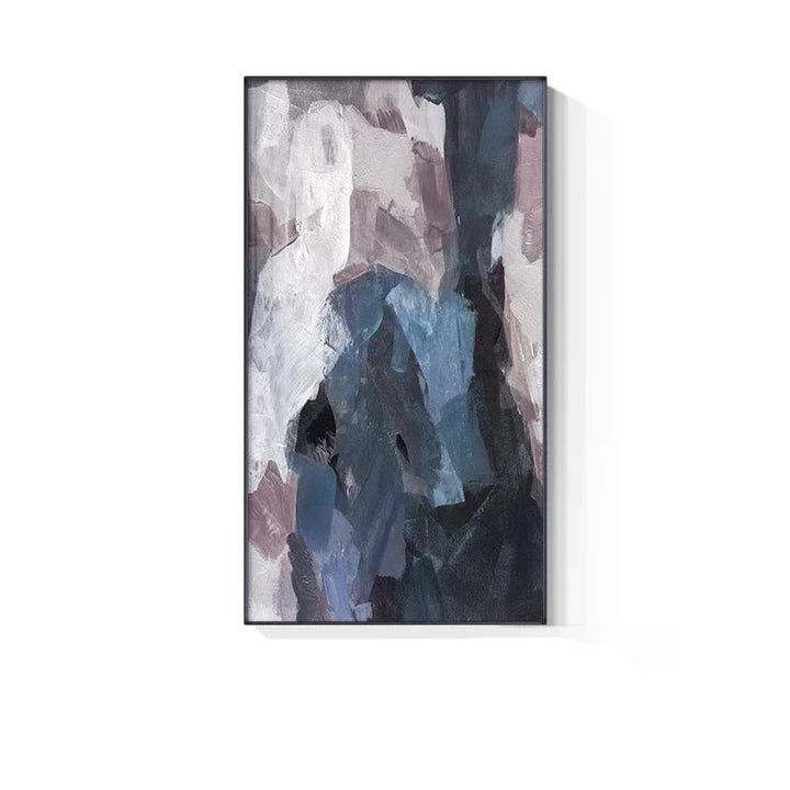 Blå Mauve Lilla Abstrakt Fargeblokk Veggkunst Fine Art Lerret Utskrifter Bilder For Luksusleilighet Stue Spisestue Inngang Mottak Foyer Dekor | Skanto