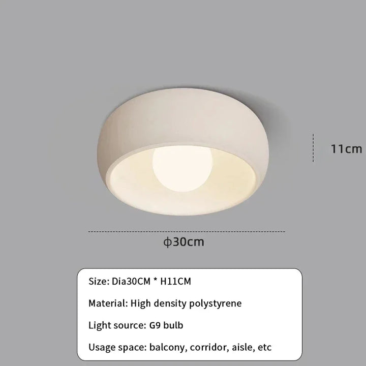 Skanto | Japansk Wabi-Sabi Rund Taklampe LED