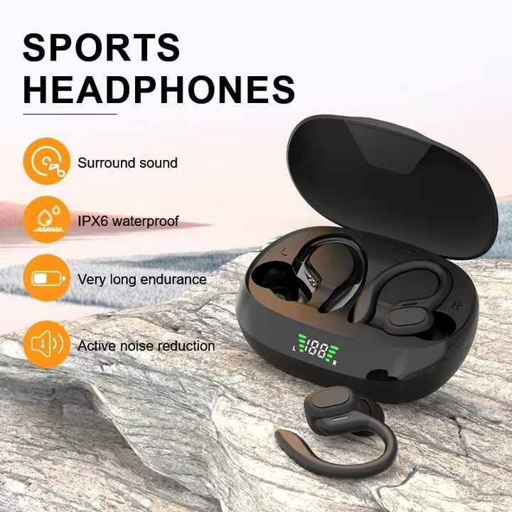 SP16 True Wireless Ohrbügeln, wasserdichte Sportkopfhörer med mikrofon og HiFi-stereo-lyd