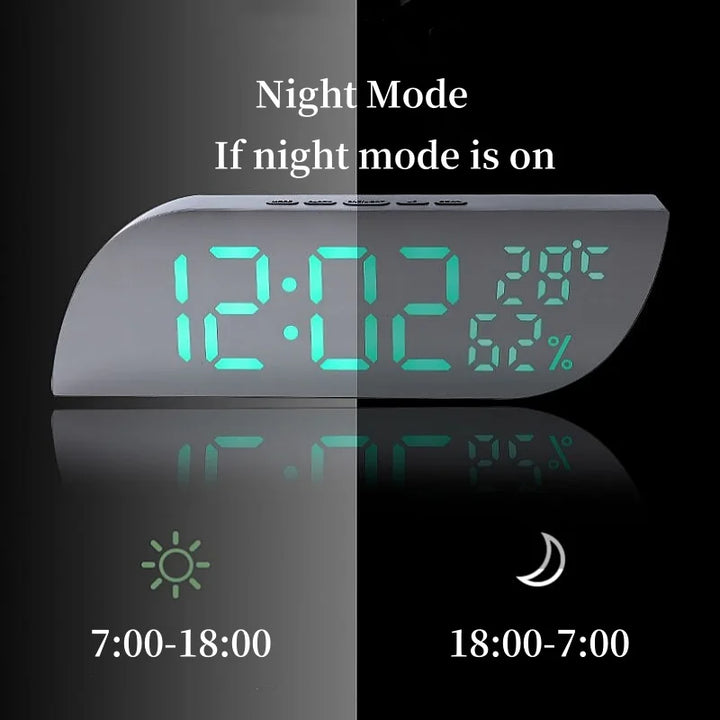Skanto | LED Digital Vekkerklokke med Dobbelt Skjerm & Ubegrenset Snooze