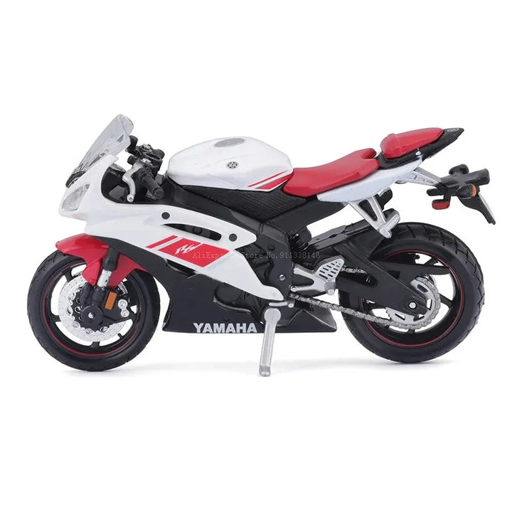Skanto | 1:18 Skala Yamaha R6 Legering Rulle Sportbike Figurer Diecasts Barn Leke Motorsykkel Racing Modell Replika Samlergave for Gutter
