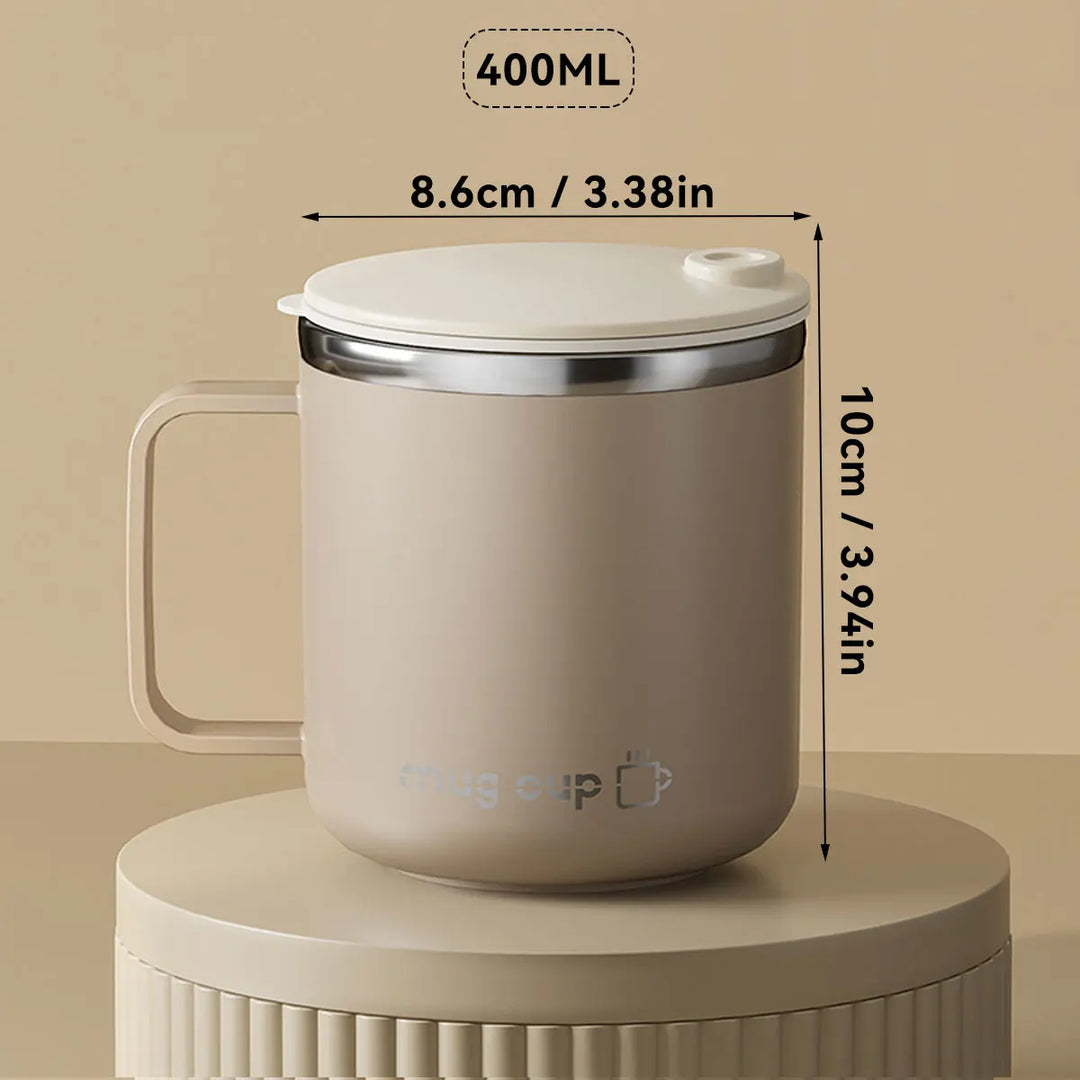 Isolert rustfritt stål kaffekopp med lokk | Skanto