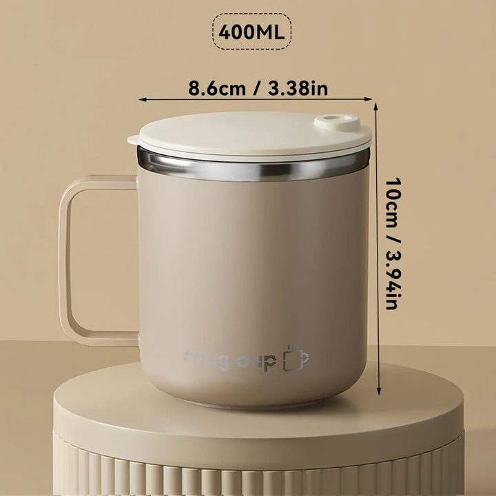 Isolert rustfritt stål kaffekopp med lokk | Skanto