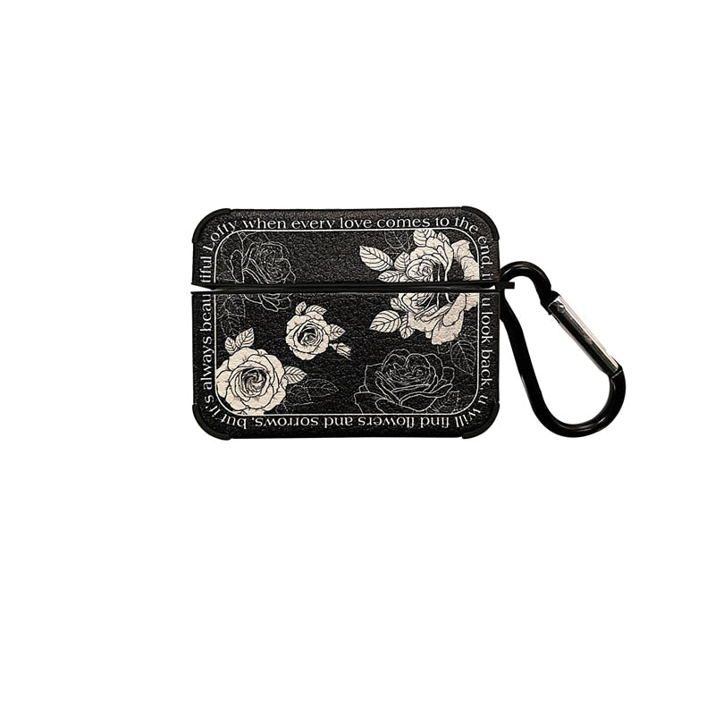 Skanto | Kunstnerisk Blomst Lær Airpods Etui