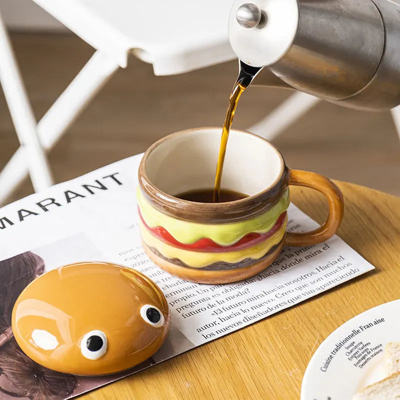 Skanto | Deilig Hamburger-Formet Keramisk Hamburger Kopp