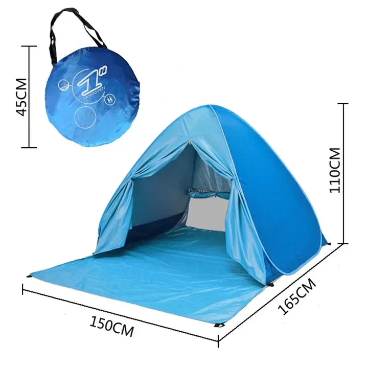 Automatisk Pop-Up Ultralett Full Skjerm Strandtelt | Skanto