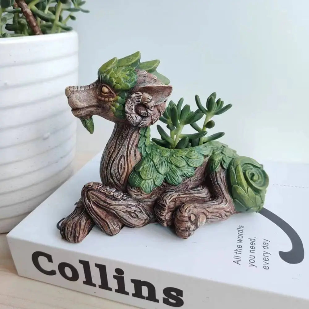 WhimsiDragon Sukkulentplanteboks med Lekent Fantasidesign