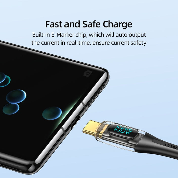 Skanto | Turbo Connect Led Display Rask Telefon Lading Kabel