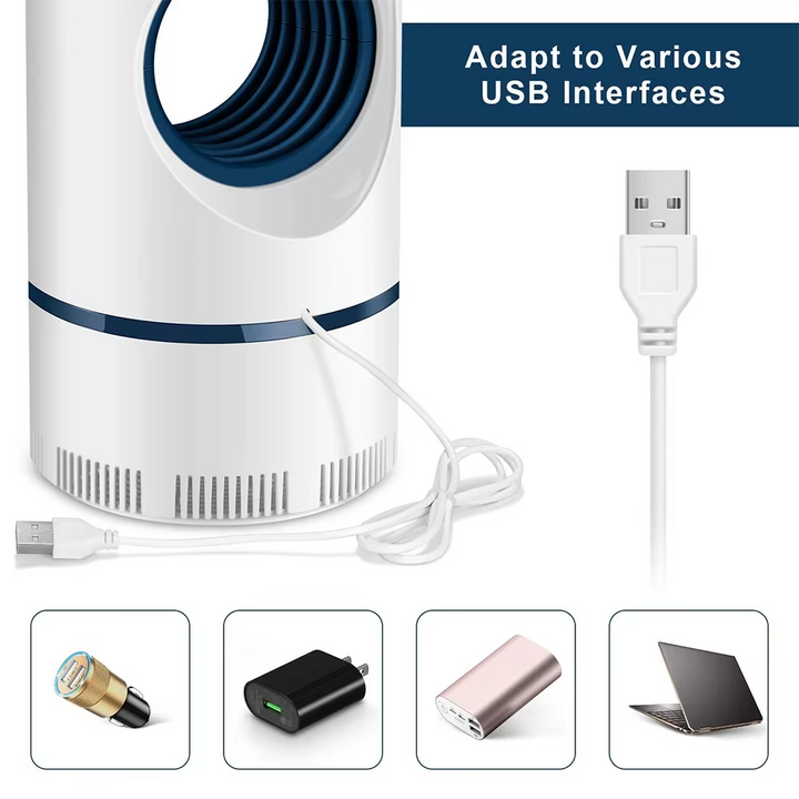 Skanto | USB-drevet elektrisk mygg- og insektdreperlampe med LED-lysfelle