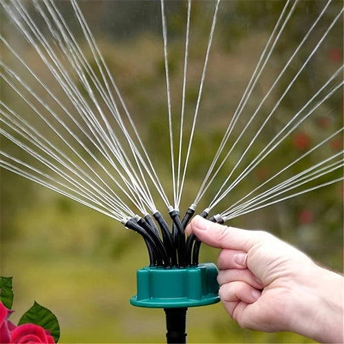 Skanto | 12-i-1 Hagevanningssystem – Justerbar Sprinkler med 360-graders Vanning