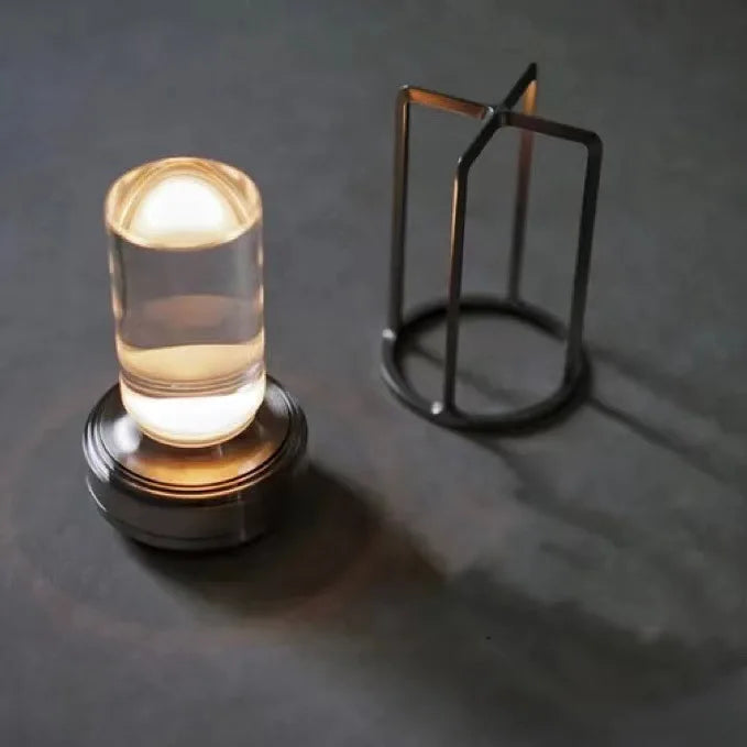 Trådlampet rechargable bordlampe laget av krystall, bærbar LED-lampe for stue og balkong | Skanto