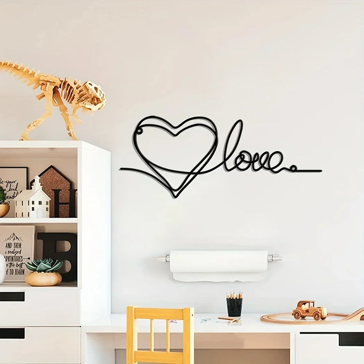 Metal Love Heart 3d Veggdekorasjon For Soverom Stue Søt Moderne Hjem Kunst Dekor | Skanto
