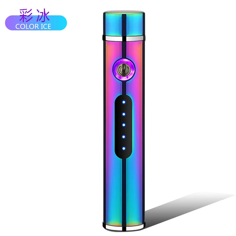 Skanto | Voltrino Sylinder USB lighter | Dobbelt bue teknologi | Oppladbar & vindproof | Edelmetall hus for menn