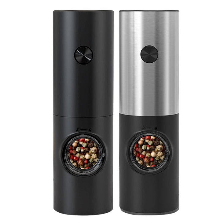 Skanto | Elektrisk automatisk pepper- og saltkvern med LED-lys og justerbar maling - Perfekt for kjøkkenet eller restauranten
