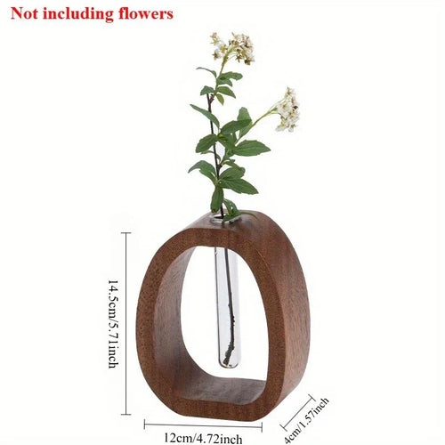 Oval Wood Frame Single Stem Vase | Skanto