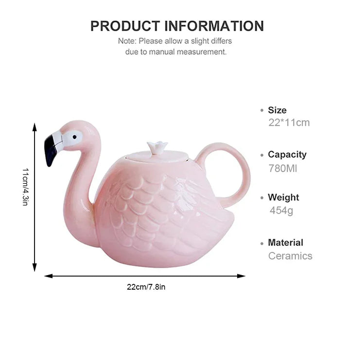 Skanto | Pink Flamingo Keramisk Te Sett