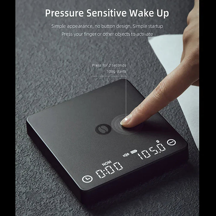 Skanto | SearchPean Tiny/Tiny2s Espresso Kaffekjøkkenvekt, Mini Smart Timer, USB, 2 kg/0.1 g/oz/ml, gratis frakt, gave til mann og kvinne