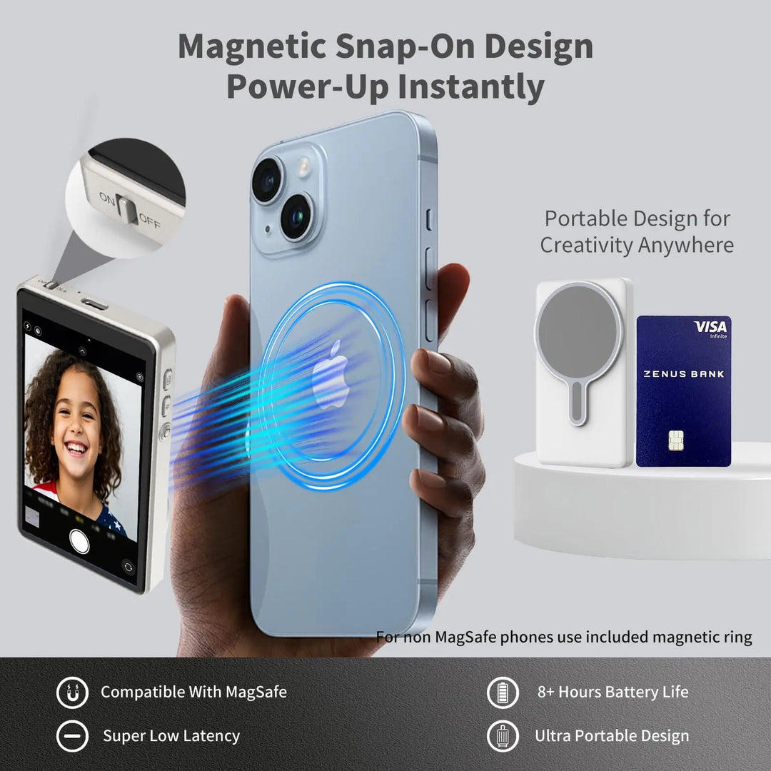 Skanto | Magnetisk Selfie Speil For Bakre Telefonkamera