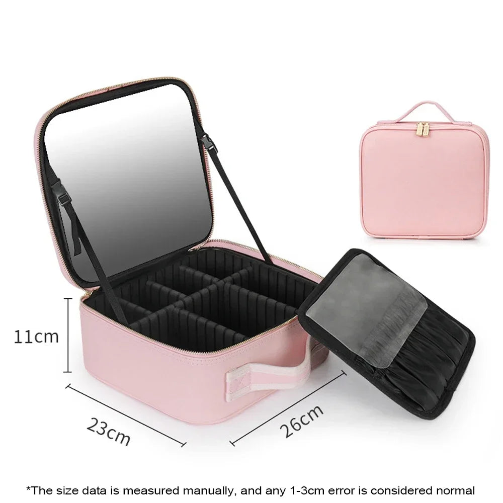 Skanto | LED Speil Reise Sminke Organizer Bag