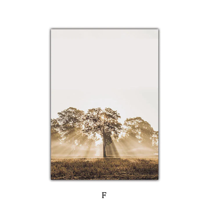 Enkel Natur Floral Landskap Galleri Veggkunst Fine Art Lerret Utskrifter Minimalistiske Nordiske Bilder For Stue Skandinavisk Hjem Dekor | Skanto