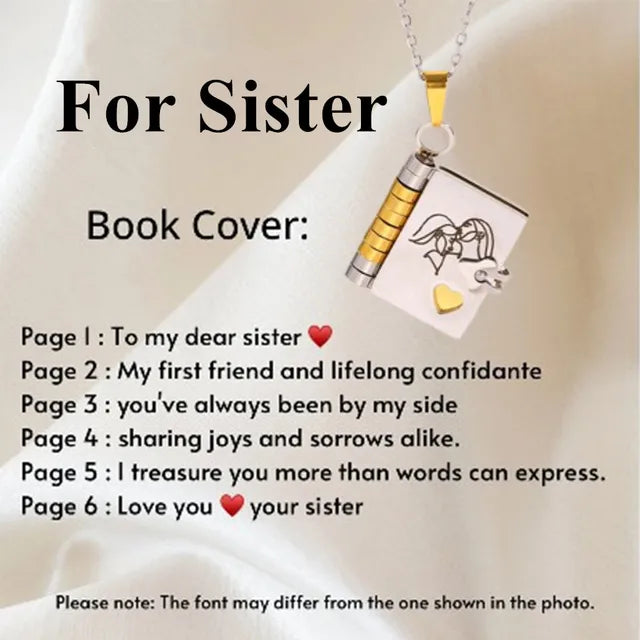 Skanto | Memory Book Hanger Necklace – Symbolsk Smykke med Kjærlig Budskap