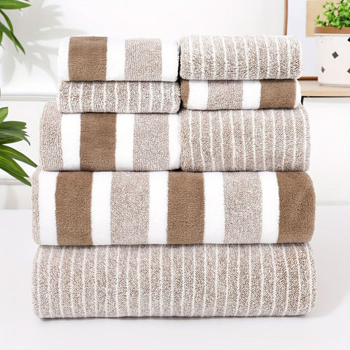 Skanto | LUXORA – 8-delt håndkle sett laget av microfiber, myk, svært absorberende & hurtig-tørkende