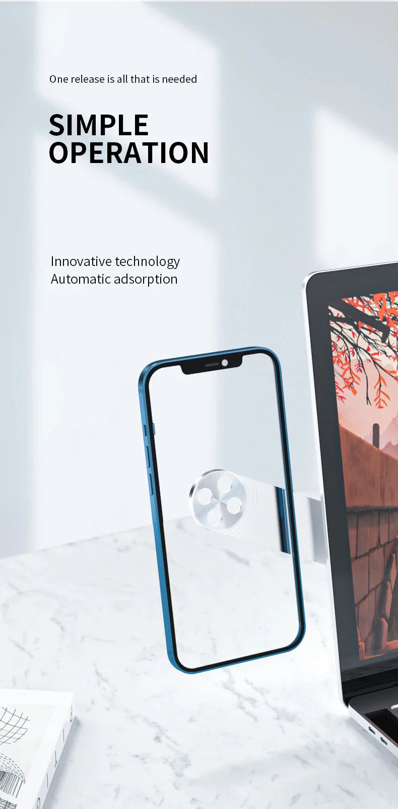 Skanto | Magnetisk Laptop Telefonholder
