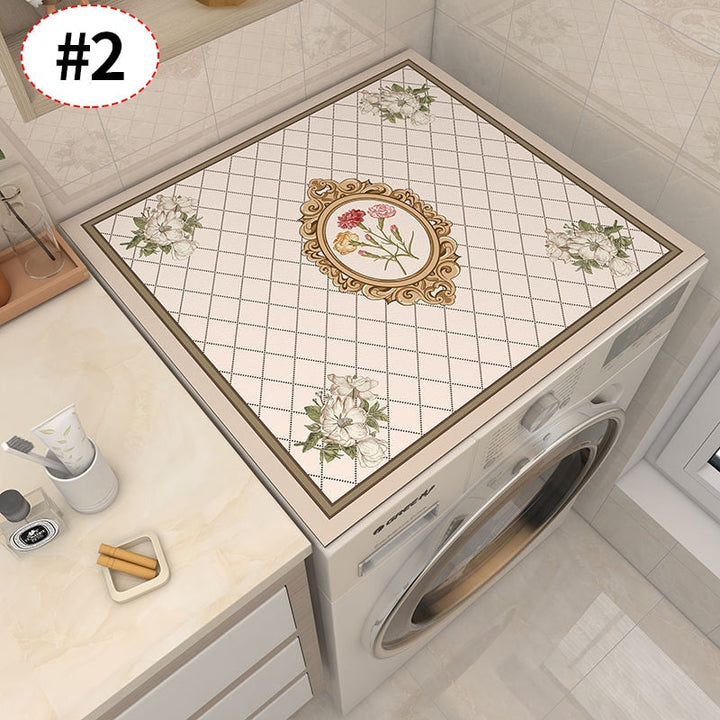 Skanto | Retro Floral Vaskemaskin Deksel Dreneringsmatte