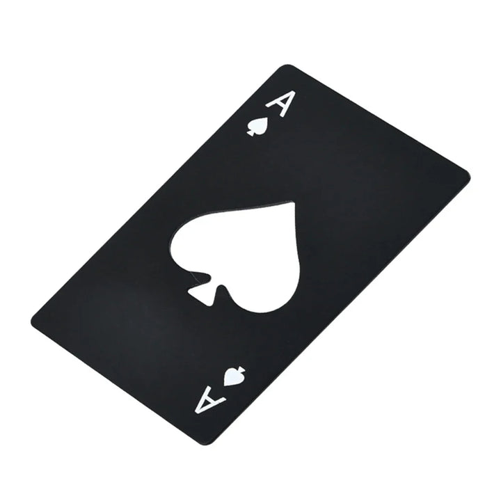 Skanto | Kreativ Poker flaskeåpner: Rustfritt stål kredittkortstørrelse - Bar- og restaurant-øltreverktøy gave