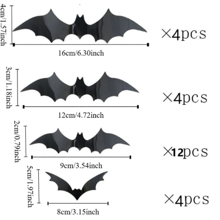 Skanto | Luminous LED Bat Wall Stickers 24PCS