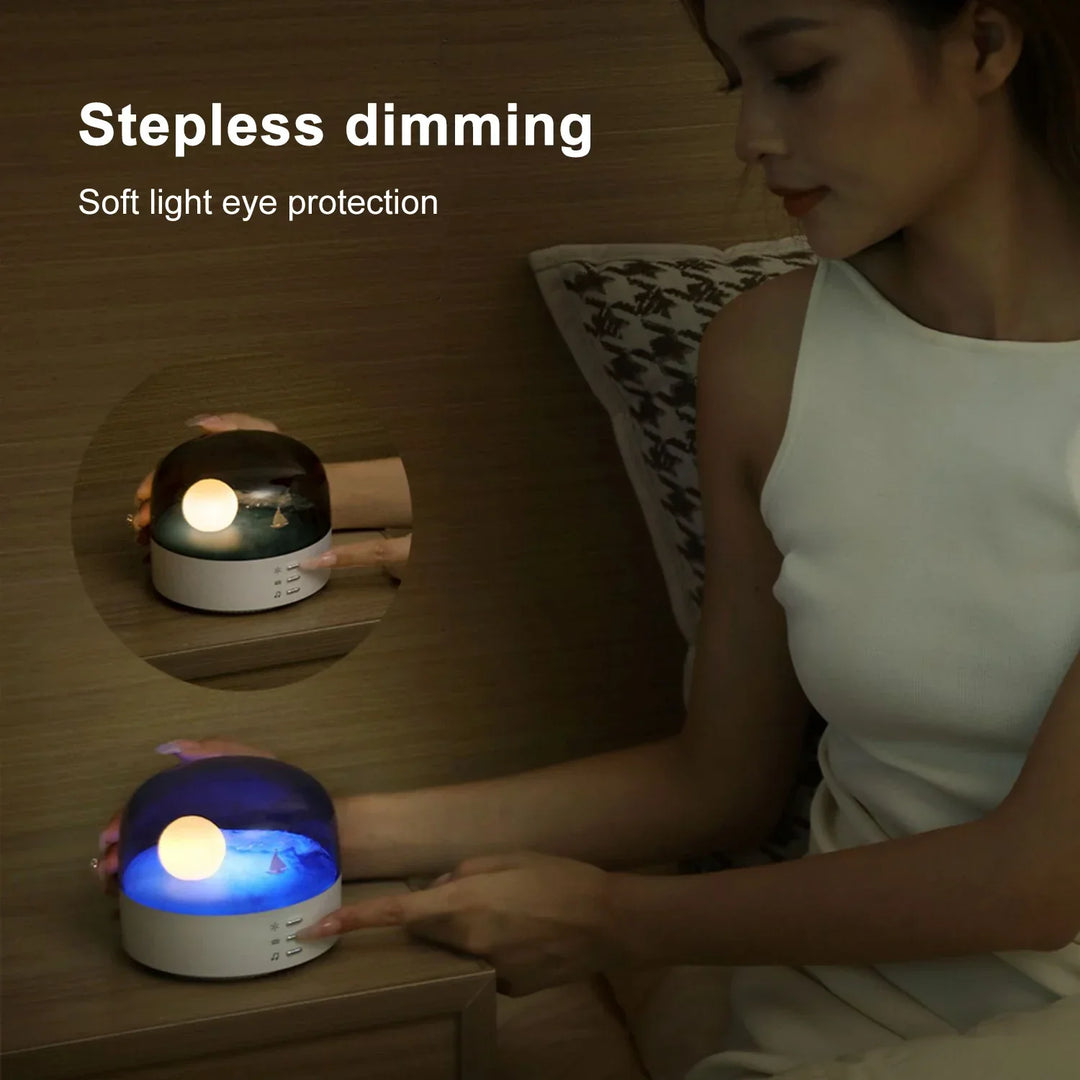 3D Mysterious Moon LED Nattlys Høyttaler | Skanto